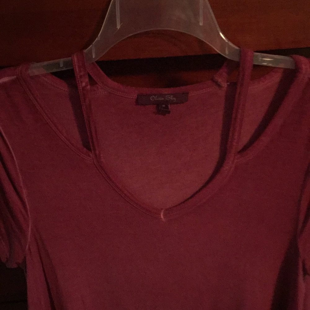 Magenta cut out tunic tee - Picture 2 of 4